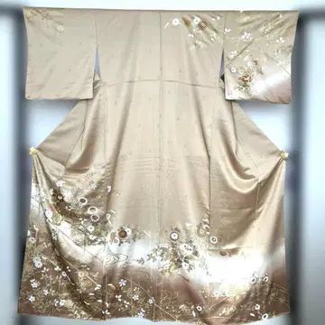 베이지 실크 호몬기 꽃무늬 나전칠기 특A