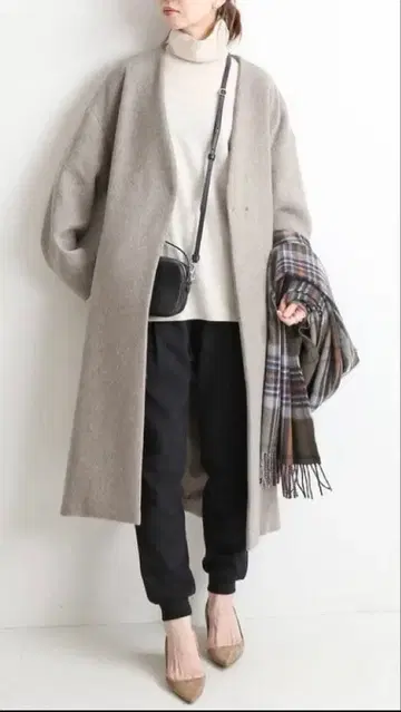 IENA manteco 노카라 코트 그레이