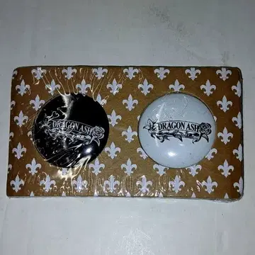 DRAGON ASH 핀 배지 2개 세트 미사용 드래곤 애쉬 화이트