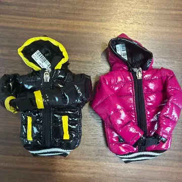 다운 자켓 홀더 핑크 블랙 2개 세트
