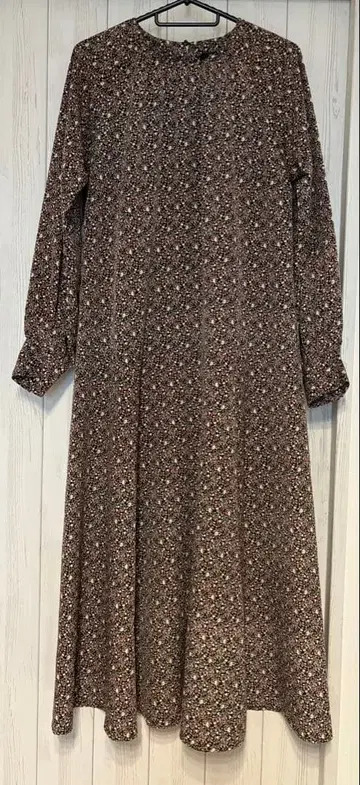 나노 유니버스 꽃무늬 롱 원피스 긴팔