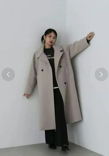 울 파일 스탠드 넥 코트 N. 내추럴 뷰티 베이직