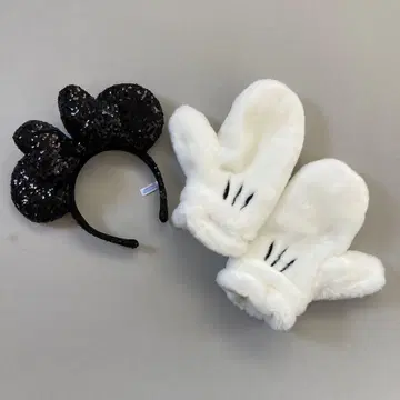 미니 귀 머리띠와 장갑 세트