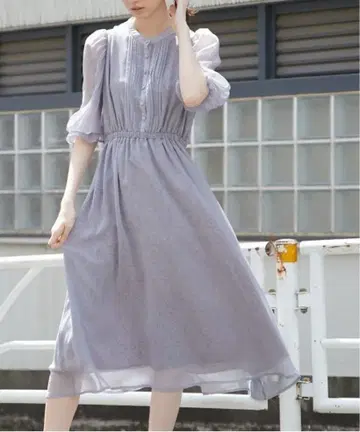 [올리브 데 올리브] 2겹 프릴 칼라 핀턱 원피스