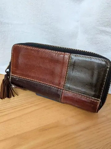 ryu 장지갑 브라운 계열 태슬 포함