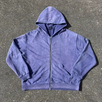 퍼플네이비 페이드 90s 00s 빈티지 더블 지퍼 후드티 보로