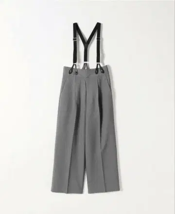 SHIPS any 마니쉬 서스펜더 와이드 팬츠 그레이 새상품급 36