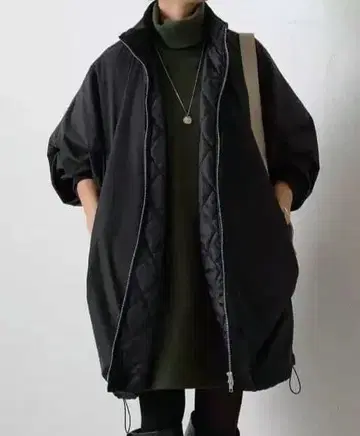 [ bearsley ] 충전솜 Big 판초 코트