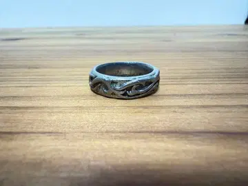 물결무늬 실버 반지