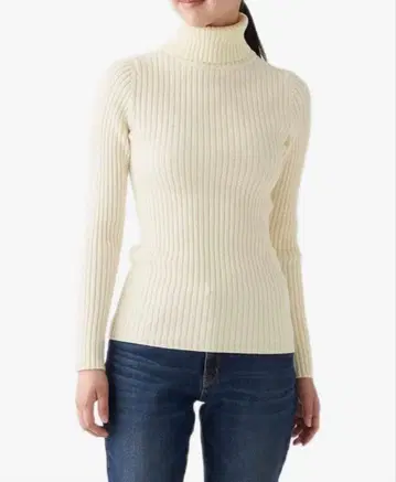 터틀넥 세탁 가능한 스웨터 무인양품