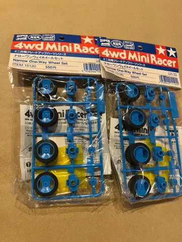 2개 세트 미개봉 새상품 미니 사륜구동 부품 내로우 원웨이 휠 세트