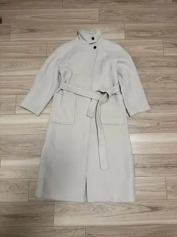 [ public tokyo ] 울 스탠드 카라 롱 코트