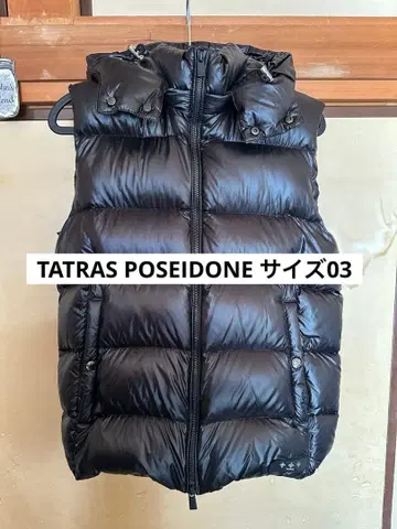 TATRAS POSEIDONE 블랙 다운 베스트 후드 부착 사이즈 03