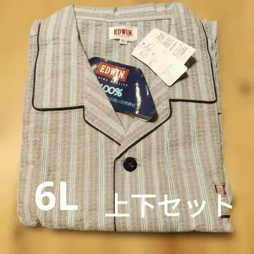 EDWIN 6L 스트라이프 패턴 상하의 세트