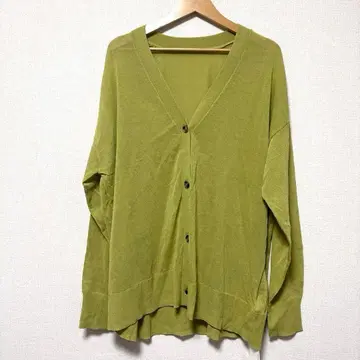 택 포함 새상품 andme 올리브 그린 V넥 가디건 M 사이즈