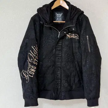 Norton 노튼 자수 빅 로고 후드 부착 자켓 L 사이즈
