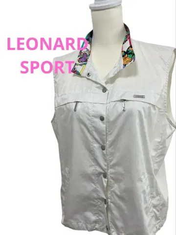 LEONARD SPORT 레오나르 베스트 꽃무늬 44사이즈 화이트 골프