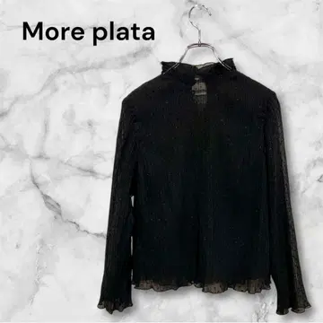 모아플라타 긴팔 레이스 블라우스 레귤러 카라 프릴 9R 사이즈