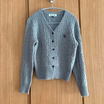 기간 한정 GENERAL IDEA 케이블 니트 가디건 M 사이즈 그레이