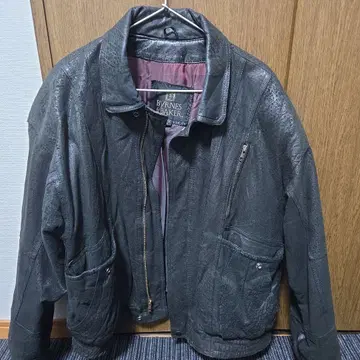 BYRNES & BAKER 블랙 가죽 자켓