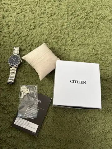 CITIZEN 아날로그 시계 블랙 다이얼