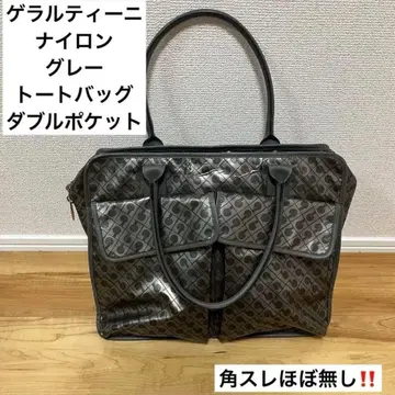 게라르디니 그레이 나일론 토트백 더블 포켓