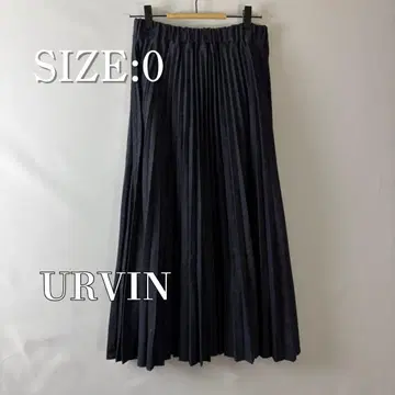 데님 플리츠 스커트 어빈 URVIN 새상품급 오카야마 데님 일본제 레어