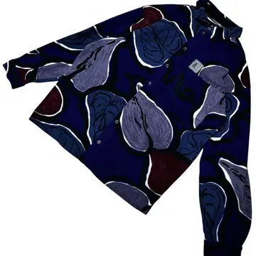 90s OXBOW 기발한 오버 사이즈 벨로아 긴팔