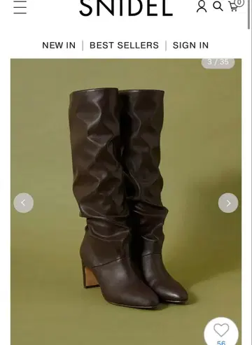 [ 미사용 새상품 ] SNIDEL 신상 루즈 롱 부츠 브라운 M