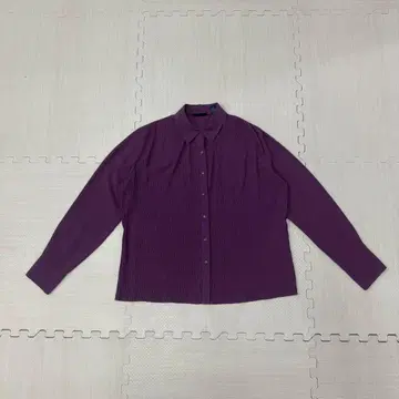 여성용 긴팔 셔츠 멀버리 퍼플 계열 레트로 디자인