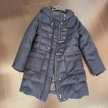 네이비 더플 코트 탈부착 후드 부착