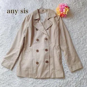 애니시스 [ S ] 베이지 더블 브레스트 코트 캐주얼 심플