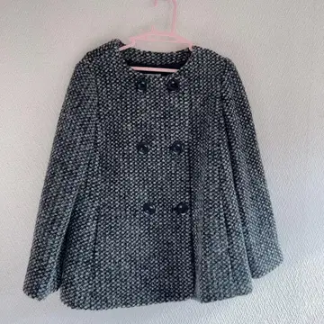 내추럴 뷰티 베이직 노카라 자켓 울 코트 S