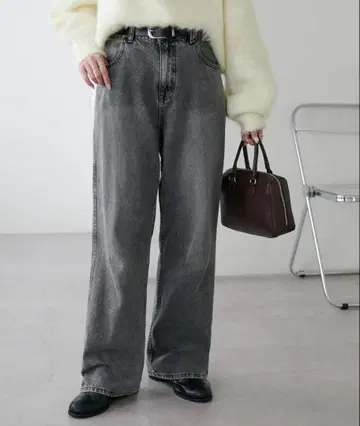 Discoat Dandy Co 그레이 스트레이트 데님 M 사이즈