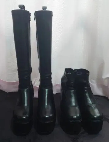 그레일 통굽 롱 부츠 통굽 숏부츠 23.5cm