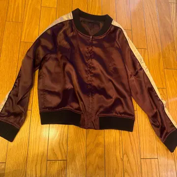 새틴 브라운 자켓