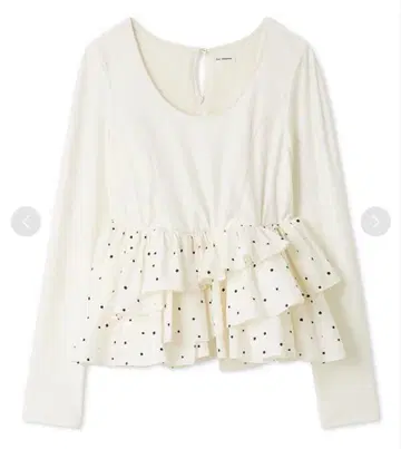 LILY BROWN (릴리 브라운) 벨로아 페플럼 프릴 상의