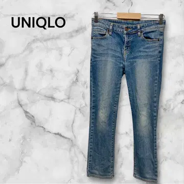 유니클로 라이트 블루 데님 팬츠 청바지 스트레이트 실루엣 M 사이즈