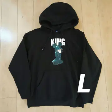 디즈니 킹 후드티 L 사이즈 블랙 미키마우스