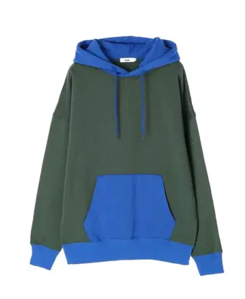 koe (코에) 여성용 그린 x 블루 오버 사이즈 후드티 미사용