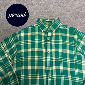 P2873 반 휴젠 체크 버튼 다운 셔츠