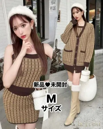 Cheri mi 트위드 니트 가디건 셋업 CPL0013