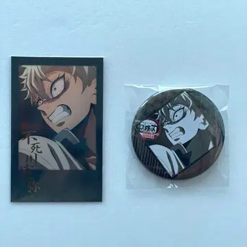 귀멸의 칼날 다이닝 폴라로이드풍 브로마이드 캔뱃지 시나즈가와 사네미