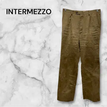 인텔메쪼 와이드 팬츠 스트레이트 치노 팬츠 버튼 M 사이즈