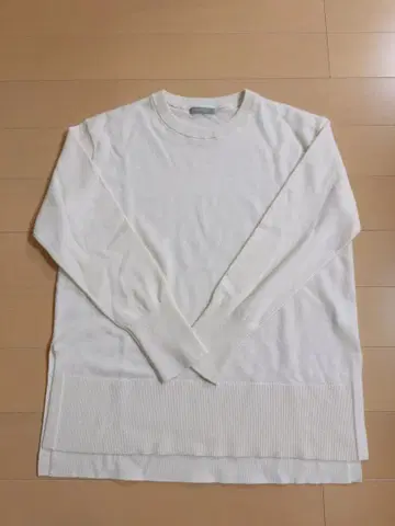 theory luxe 화이트 긴팔 스웨터 캐시미어