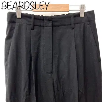 [ BEARDSLEY ] 테이퍼드 팬츠 센터 프레스 블랙 허리 조절 가능