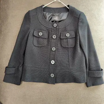 23구 노카라 자켓 블랙 S