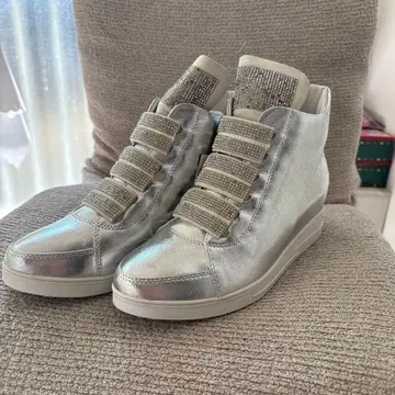 실버 웨지힐 스니커즈