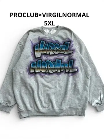 PRO CLUB x VIRGILNORMAL 맨투맨 5XL B계 B보이