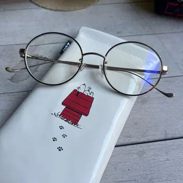 아카이브 라운드 안경 골드